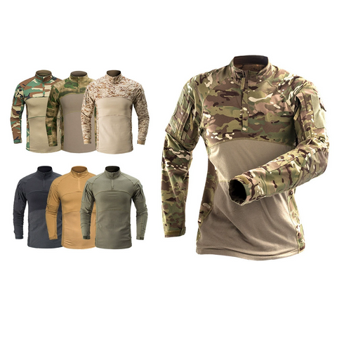 TWP G3 Camouflage Tactical Combat Shirt – Frog Shirt for Training, Airsoft, Hiking, and Outdoor Missions