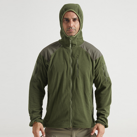 Tactical Hooded Thermal Polar Fleece Jacket