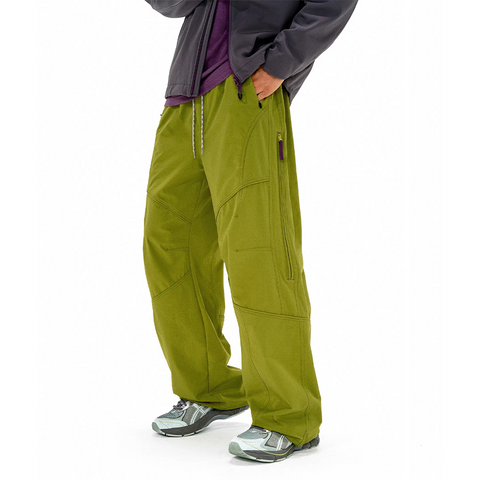 Unisex Gorpcore Waterproof Outdoor Lightweight Hiking Soft Shell Pants, Loose Straight Leg Casual Pants