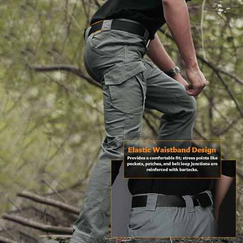 IX9 Tactical Pants for Spring/Summer – Slim Fit, Stretch, Multi-Pocket Combat Cargo Pants for Urban Commute & Outdoor Use