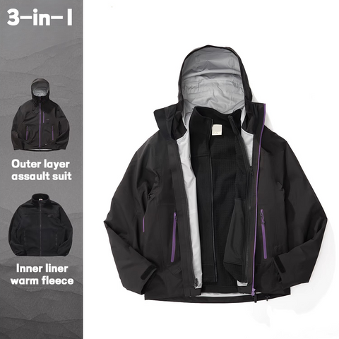 Unisex Gorpcore 3L Hard Shell Hiking & Mountaineering 3-in-1 Jacket