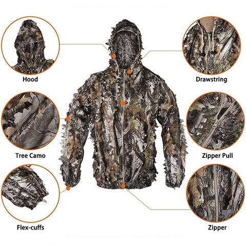 Bionic Camo Outdoor Ghillie Concealment Set —— Tree Camo 1.0