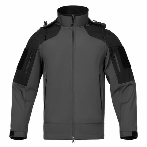 Thermal Hooded Softshell Tactical Jacket with Multiple Pockets
