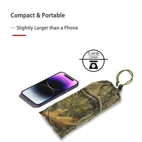 Long Camo Outdoor PU-Taped Raincoat