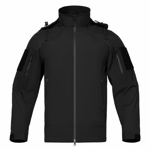 Thermal Hooded Softshell Tactical Jacket with Multiple Pockets