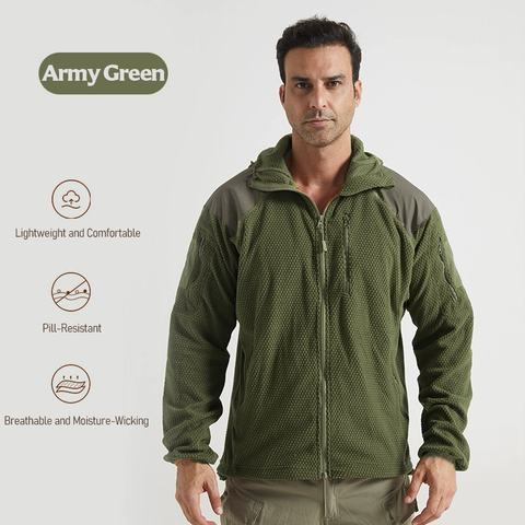Tactical Hooded Thermal Polar Fleece Jacket