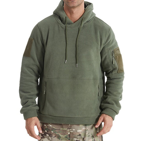 Arctic Fleece Thickened Tactical Hoodie with Thermal Lining