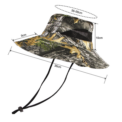 Bionic Tree Camo Wide Brim Outdoor Hunting Hat