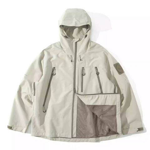 Unisex Gorpcore Outdoor Hiking And Mountaineering Hooded Jacket With Three-proof Fabric