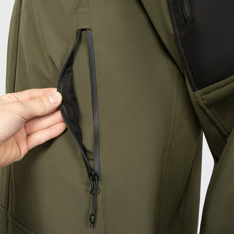 Thermal Hooded Softshell Tactical Jacket with Multiple Pockets