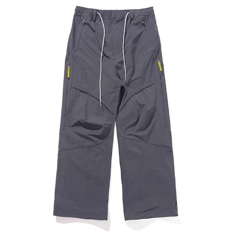 Unisex Gorpcore Waterproof Outdoor Lightweight Hiking Soft Shell Pants, Loose Straight Leg Casual Pants