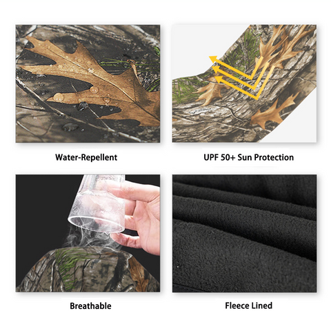 Insulated Fleece Lined Hunting Camo Pants with 5 Pockets