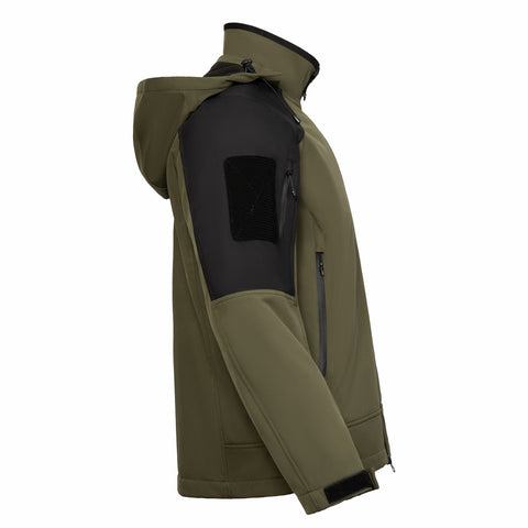 Thermal Hooded Softshell Tactical Jacket with Multiple Pockets