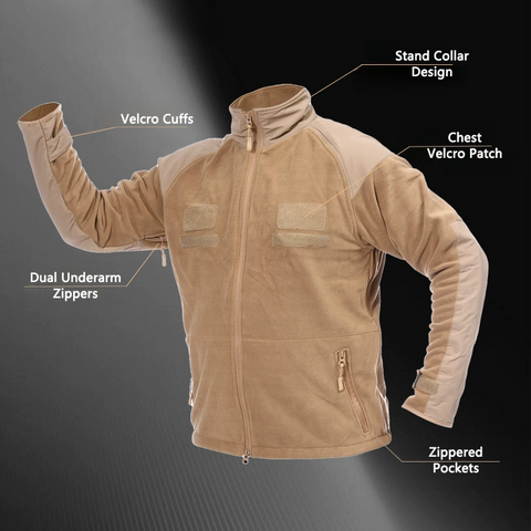 Tactical Thermal Stand Collar Polar Fleece Jacket