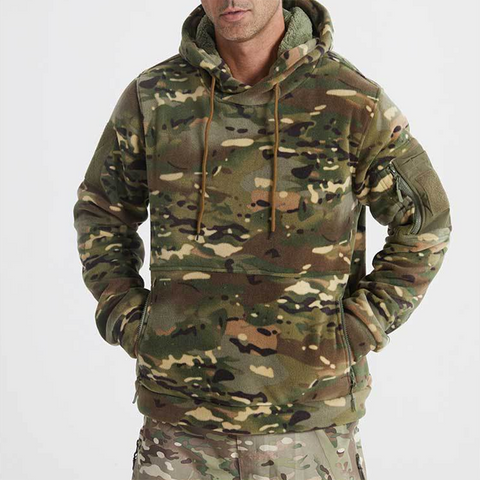 Arctic Fleece Thickened Tactical Hoodie with Thermal Lining
