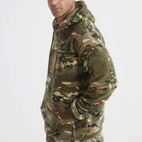 Arctic Fleece Thickened Tactical Hoodie with Thermal Lining