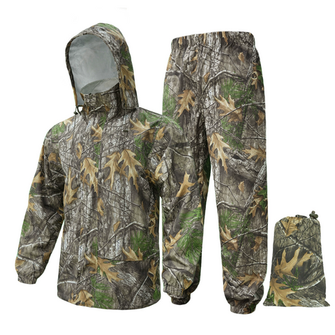 Outdoor Lightweight Camouflage Raincoat Set