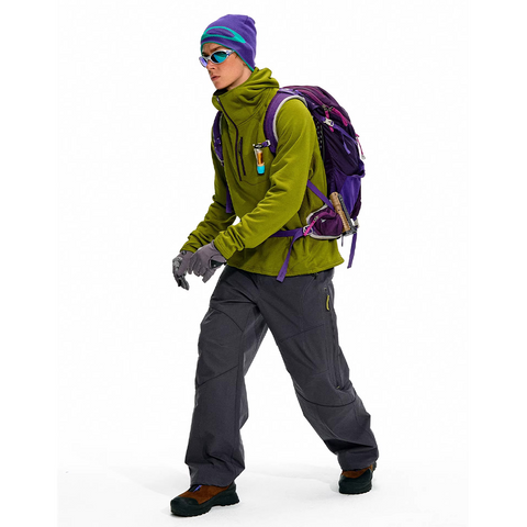 Unisex Gorpcore Waterproof Outdoor Lightweight Hiking Soft Shell Pants, Loose Straight Leg Casual Pants