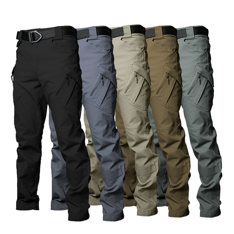 IX9 Tactical Pants for Spring/Summer – Slim Fit, Stretch, Multi-Pocket Combat Cargo Pants for Urban Commute & Outdoor Use
