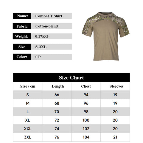 Breathable CP Knit Camo Short Sleeves Combat Shirt