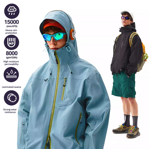 Unisex Gorpcore 3L Laminated Hard Shell Waterproof Hiking & Mountaineering Jacket