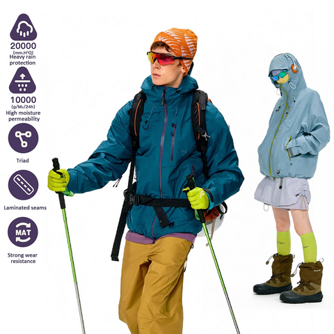 Unisex Gorpcore 3L Hard Shell Hiking & Mountaineering 3-in-1 Jacket