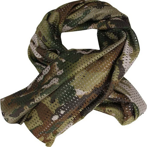 Outdoor Tactical Camouflage Mesh Scarf