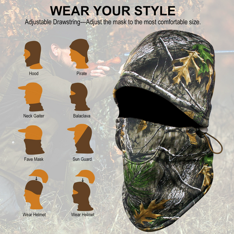 Outdoor Bionic Camo Autumn Winter Balaclava