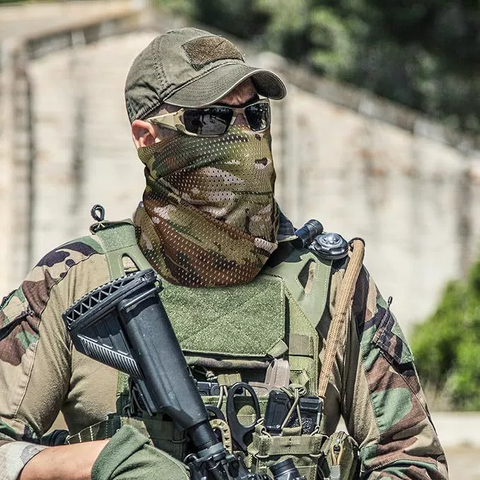Outdoor Tactical Camouflage Mesh Scarf