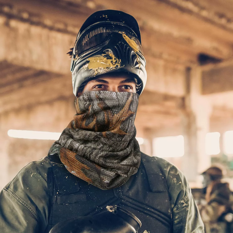 Outdoor Tactical Camouflage Mesh Scarf