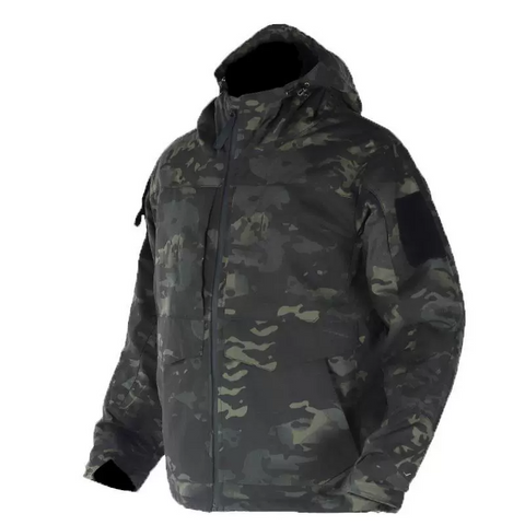 Windproof Hooded Tactical Jacket with Thick Thermal Lining
