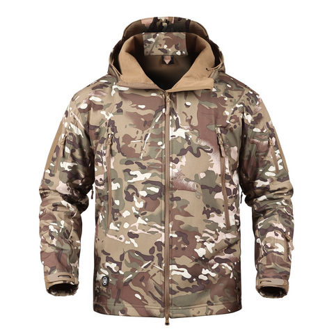 Softshell Special Ops Tactical Jacket Fleece-Lined Hooded Coat – Waterproof, Windproof & Thermal