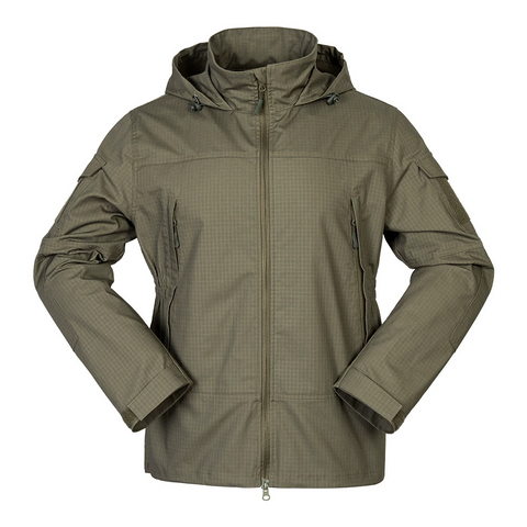 Falcon Water-Repellent Tactical Jacket with 3-Way Adjustable Hood
