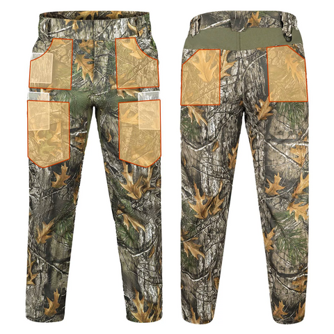 Camo Hunting Pants with 9 Pockets & UV Protection
