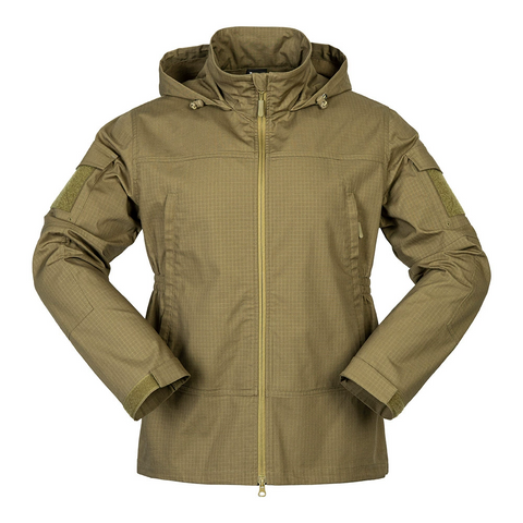 Falcon Water-Repellent Tactical Jacket with 3-Way Adjustable Hood