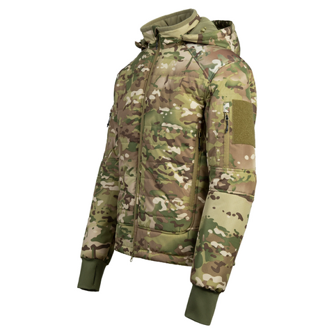 Water-Repellent Thermal Tactical Jacket with Detachable Windproof Hood