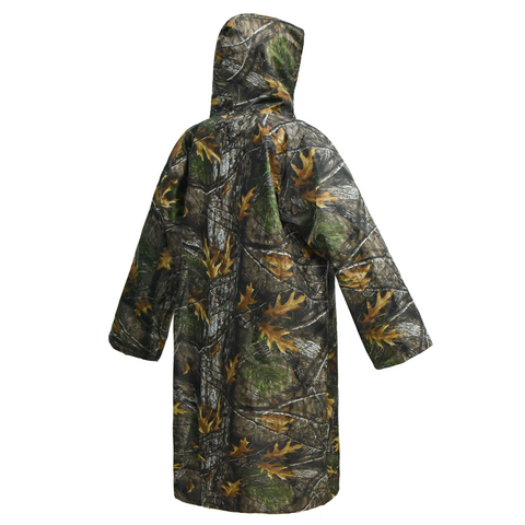 Long Camo Outdoor PU-Taped Raincoat