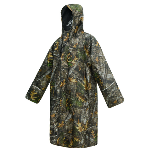 Long Camo Outdoor PU-Taped Raincoat