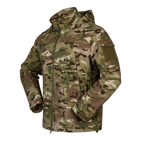 Falcon Water-Repellent Tactical Jacket with 3-Way Adjustable Hood