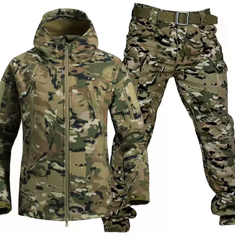 Thermal Windproof Tactical Suits with Polar Fleece Lining