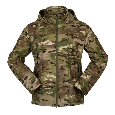 Falcon Water-Repellent Tactical Jacket with 3-Way Adjustable Hood