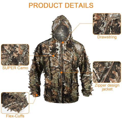 Bionic Camo Outdoor Ghillie Concealment Set —— Tree Camo 2.0