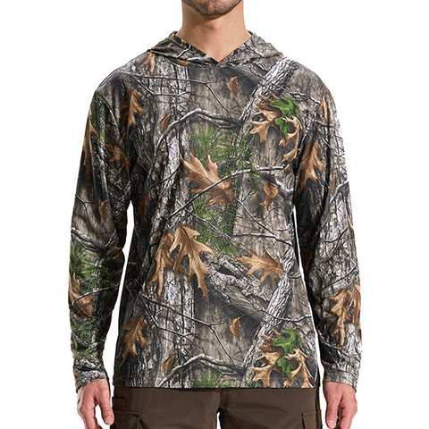 Outdoor Lightweight UV Protection Camouflage Hoodie Long Sleeve