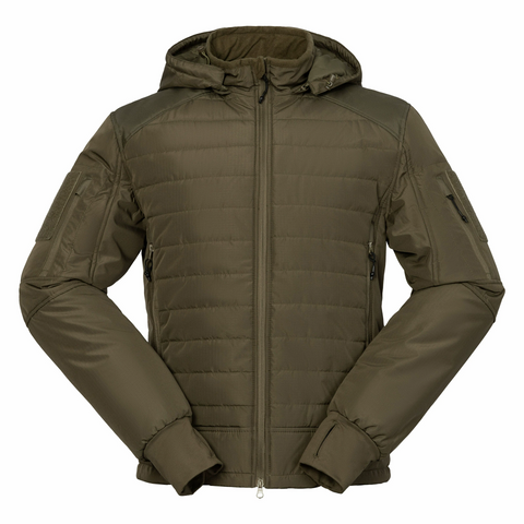 Water-Repellent Thermal Tactical Jacket with Detachable Windproof Hood