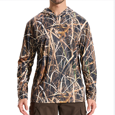 Outdoor Lightweight UV Protection Camouflage Hoodie Long Sleeve