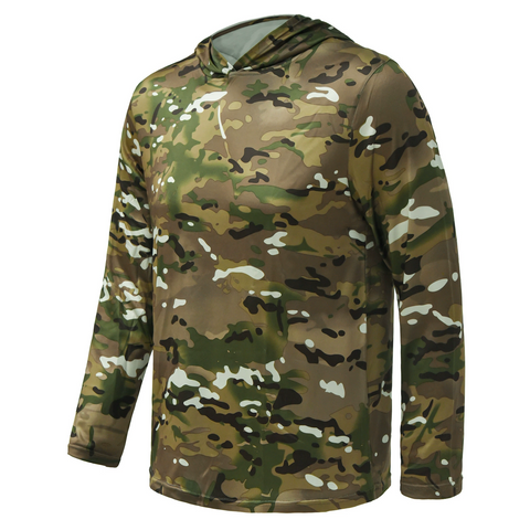 Outdoor Lightweight UV Protection Camouflage Hoodie Long Sleeve