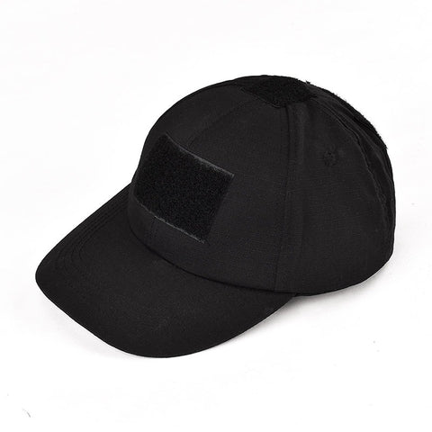 Military-Style Tactical Patch Hat with Adjustable Strap
