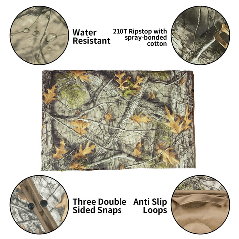 Lightweight Packable Camo Camping Blanket —— 55 × 78.7 inches