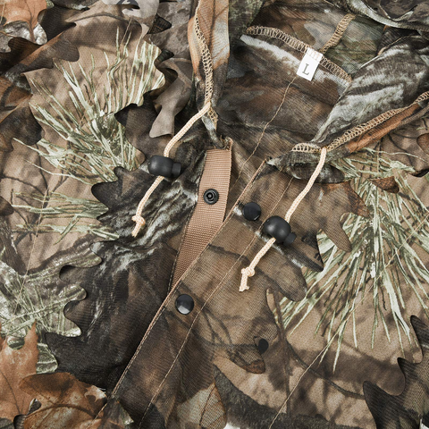 Outdoor Tactical 3D Leaf Camouflage Ghillie Cape Suit