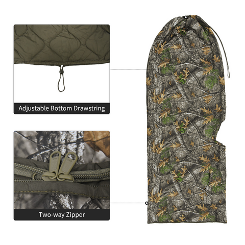 Outdoor Thermal Camouflage Sleeping Bag —— 78.7×59.1 inches
